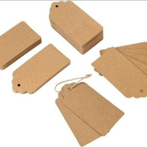 240 gift tags Brown Kraft Paper Tags with 200ft of twine